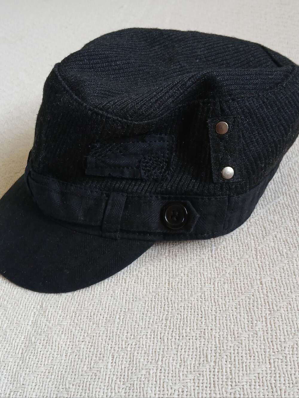 sonoma ♡ y2k cadet military button hat vintage vibes knit
